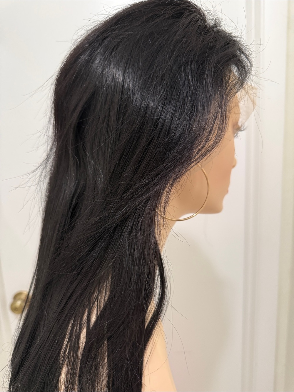 HAIR, 24” Straight Lace Edges, Jet Black